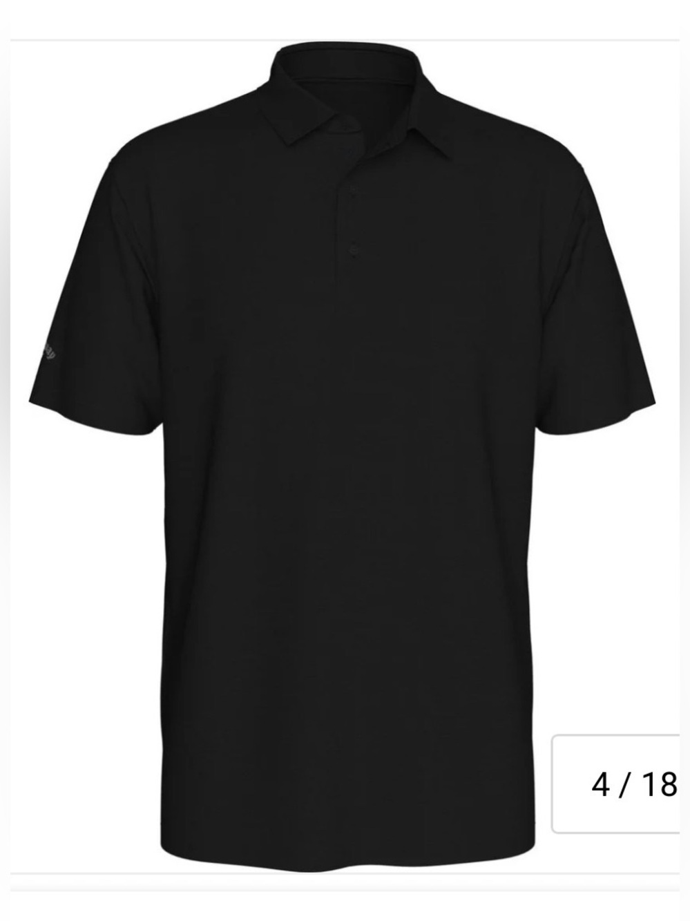 Callaway Opti Dry Black Short-Sleeve Polo Shirt XL
